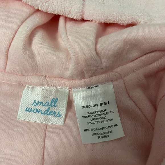 Small Wonders Baby Pink Baby Bunting Size 3/6 Months. EUC :) Will Freshly Wash - Picture 3 of 5